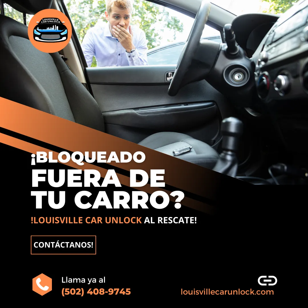  Imagen promocional de Louisville Car Unlock: ¡Bloqueado fuera de tu carro? ¡Louisville Car Unlock al rescate! Contáctanos al (502) 408-9745 o visita louisvillecarunlock.com.