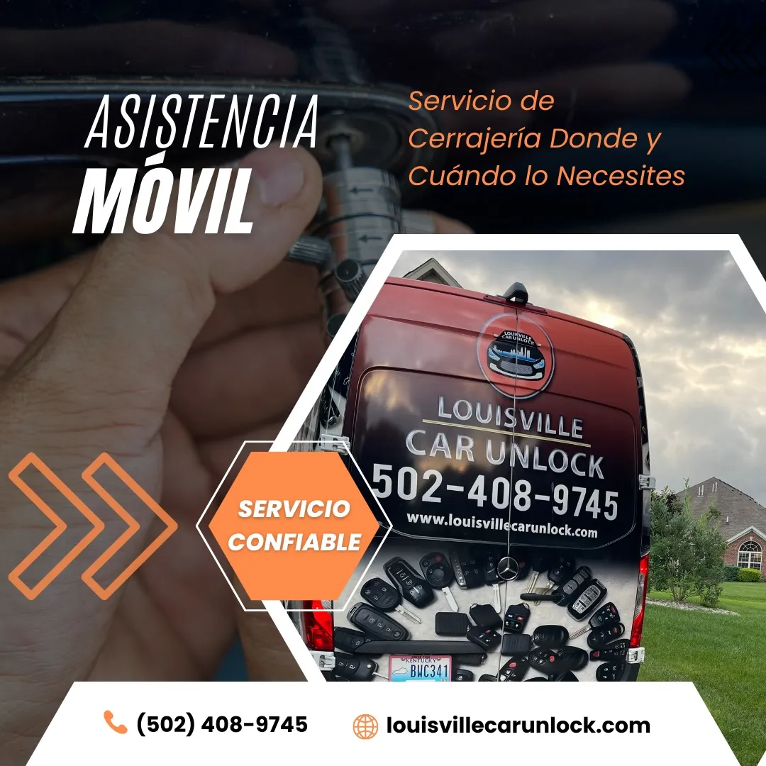 Servicios móviles de cerrajería automotriz en Louisville, Kentucky