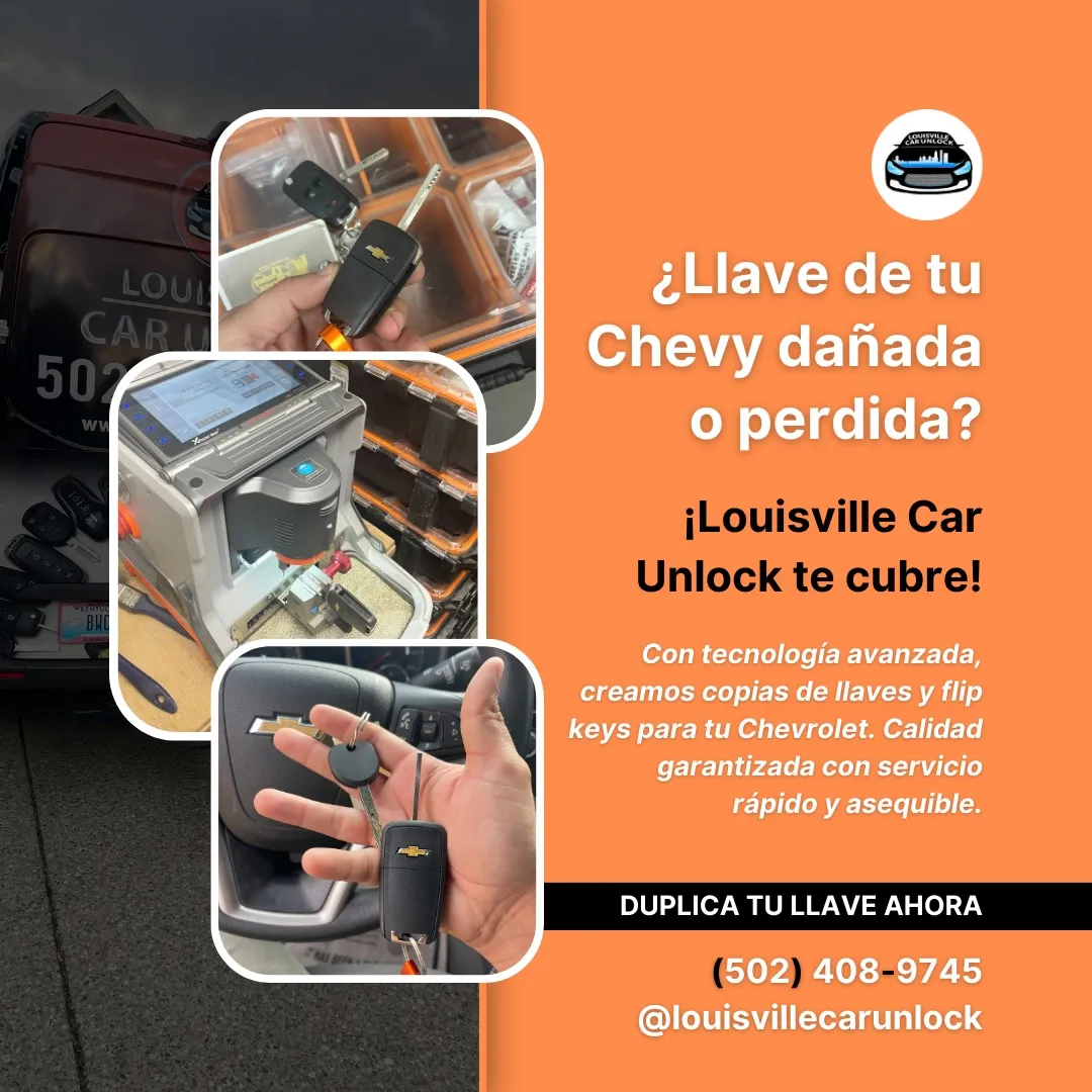 Servicios de programación de llaves y remotos para vehículos Chevrolet en Louisville, Kentucky