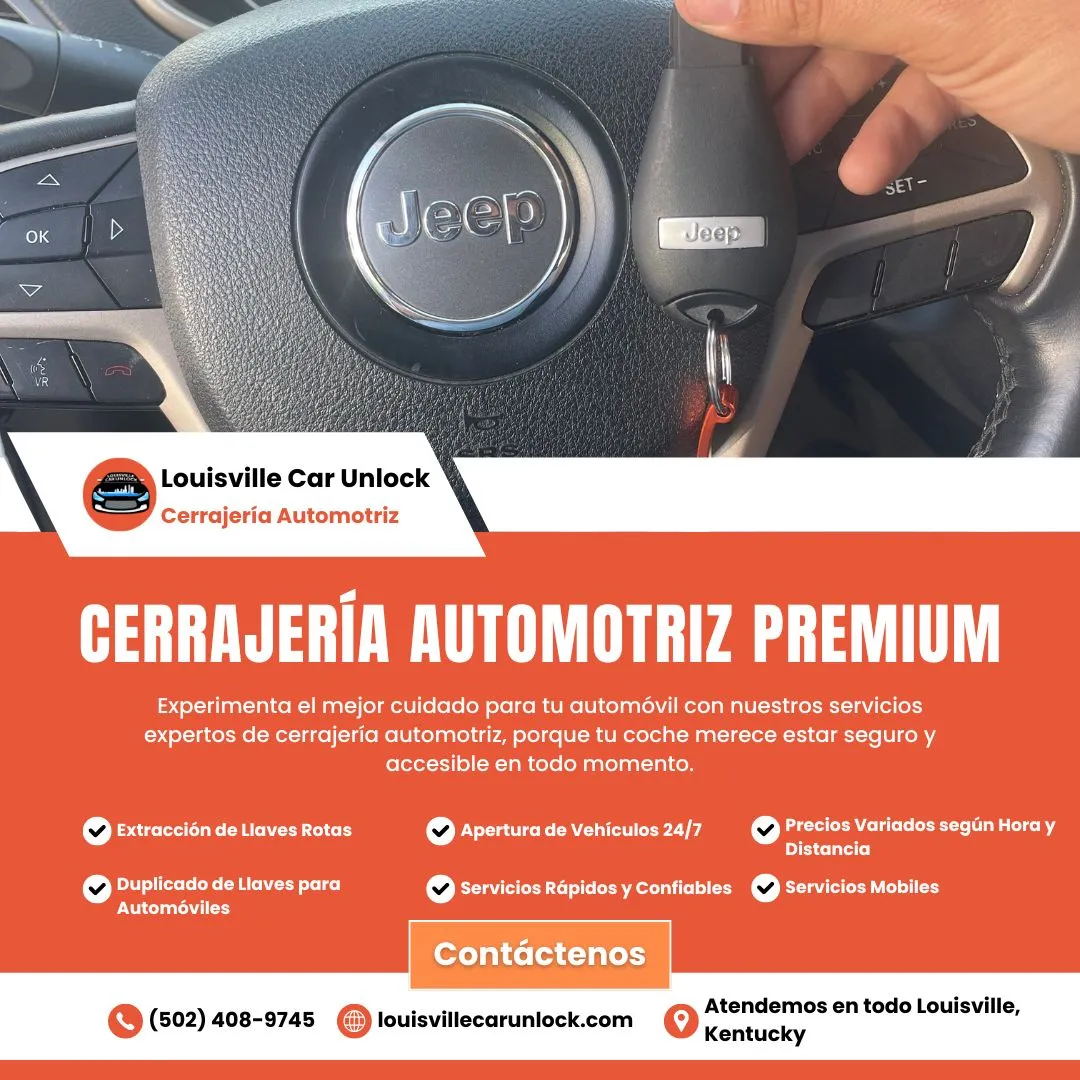 Servicios de cerrajería automotriz en Louisville, Kentucky