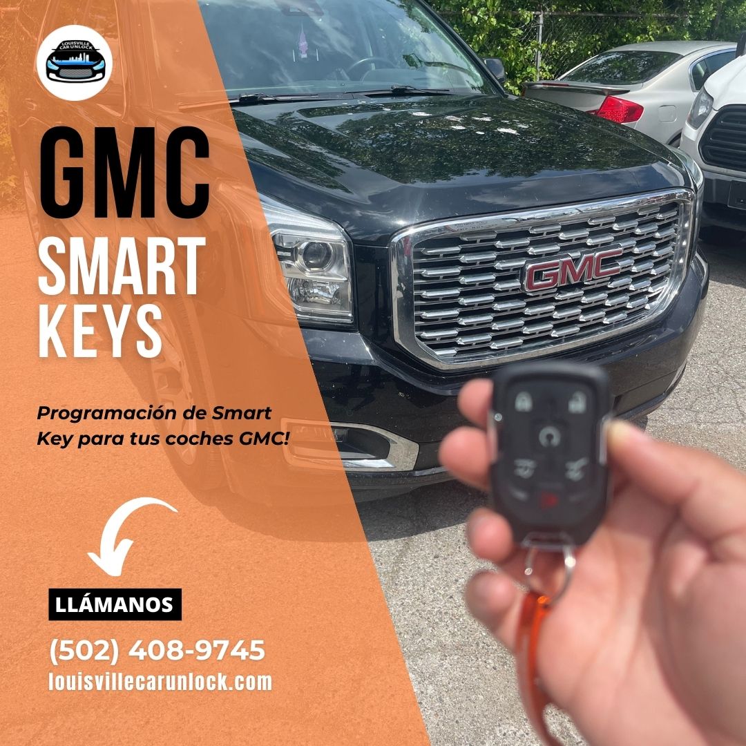 Programación de Smart Key para vehículos GMC de Louisville Car Unlock. Llámanos al (502) 408-9745 para asistencia inmediata.