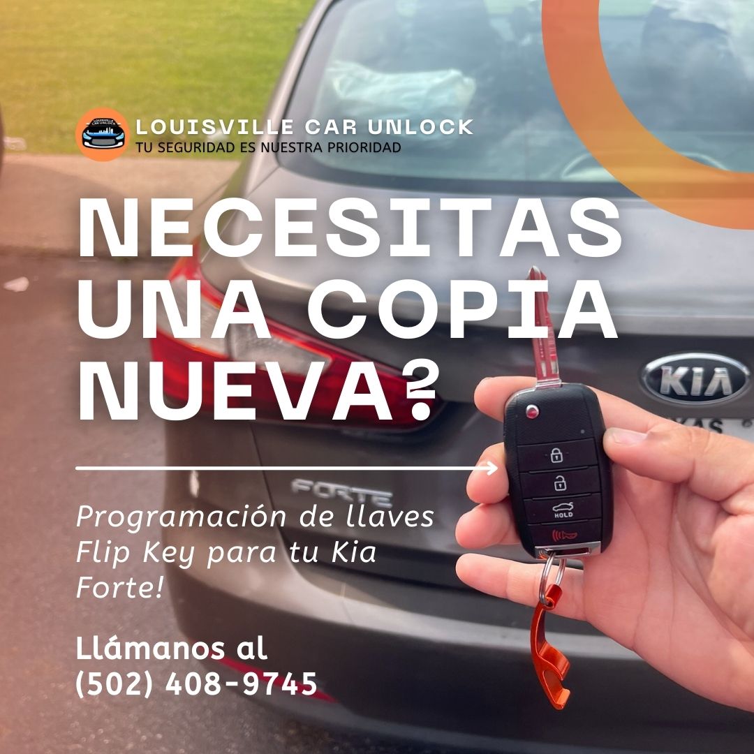 Llave Flip Key para Kia Forte programada por Louisville Car Unlock.