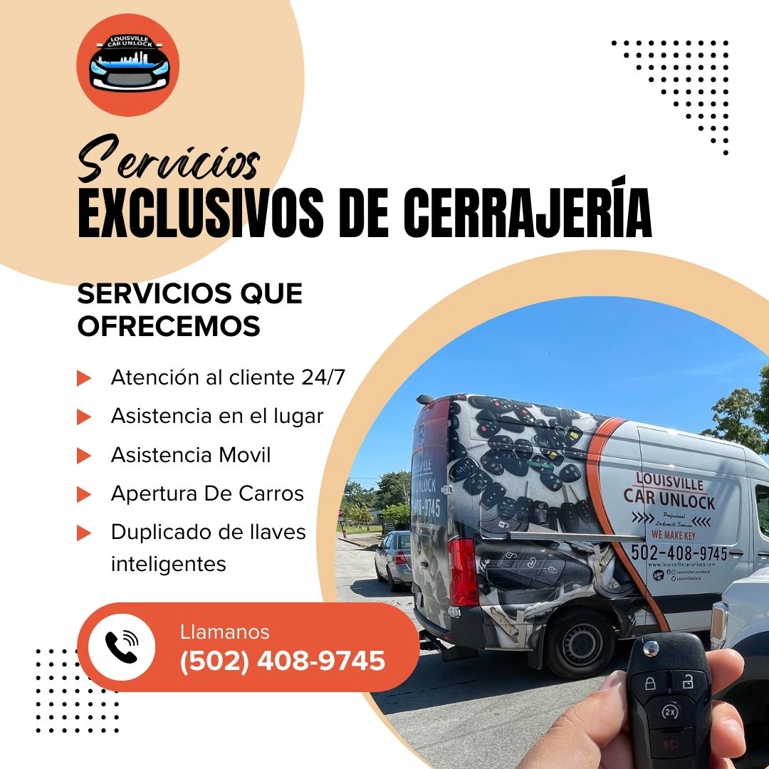 Van de trabajo de Louisville Car Unlock, ofreciendo servicios exclusivos de cerrajería móvil.