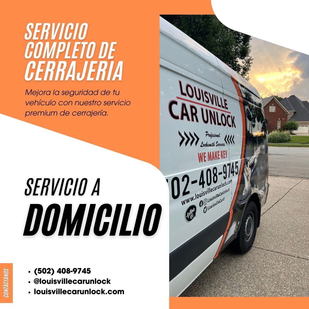 Van de Louisville Car Unlock, especializada en servicios de cerrajería móvil y duplicado de llaves inteligentes.